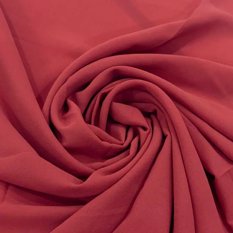 Deep-Pink Gossamer Grace: Premium georgette and Chiffon Staller - Exquisite Quality with Stitched Sides, Imported Elegance in a Vibrant Color Range, Perfect for Women Seeking Fine and Soft Chiffon - Image 8
