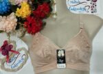 Lace Elegance: Embroidered Cotton Bra with Soft Lace Detail – Half-Cover Design for Ultimate Comfort and Style - Image 2