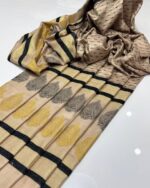 Elegant Banarasi Pashmina Shawl with Velvet & Sequin Work – Premium Quality - Image 4