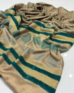 Elegant Banarasi Pashmina Shawl with Velvet & Sequin Work – Premium Quality - Image 6