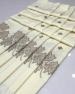 Elegant Pashmina Chanar Leaf Shawl with Sequins Embroidery – 72 Grade, Premium Quality, 2.5 Yards (88"x44") - Image 6