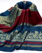 Elegant Pashmina Jacquard Banarsi Shawl – Premium Quality, 2.5 Yards (88"x44") - Image 4