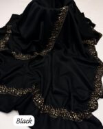 Shawl with Stone Work – Four-Sided Design, Elegant Pashmina stuff Premium Quality, 2.5-Yard Length" - Image 8