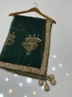 Fancy Dupatta Hand Made- Indian Gotta Mirror Work Full-Size Dupatta – Elegant Fancy Design in Vibrant Colors - Image 3