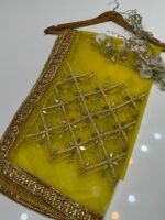 Fancy Dupatta Hand Made- Indian Gotta Mirror Work Full-Size Dupatta – Elegant Fancy Design in Vibrant Colors - Image 9