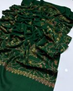 Pashmina Kashmiri Embroidery Shawl – Handcrafted Embroidery with Block Print, 2.5-Yard Premium Quality Wrap - Image 6
