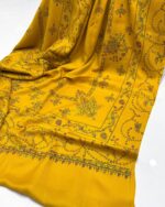 Pashmina Kashmiri Embroidery Shawl – Handcrafted Embroidery with Block Print, 2.5-Yard Premium Quality Wrap - Image 5