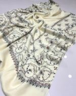 Pashmina Kashmiri Embroidery Shawl – Handcrafted Embroidery with Block Print, 2.5-Yard Premium Quality Wrap - Image 3
