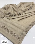 Shawl with Stone Work – Four-Sided Design, Elegant Pashmina stuff Premium Quality, 2.5-Yard Length" - Image 2